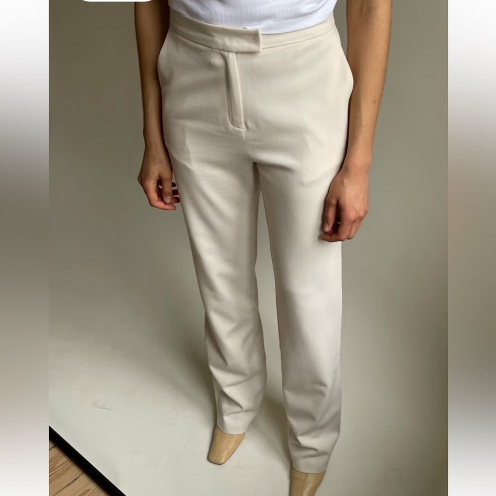 Djerf Avenue Cream Straight-Leg Tailored Pants - BRAND NEW